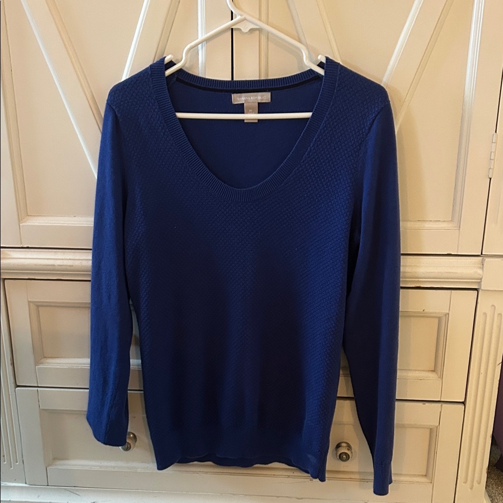 Banana Republic W Medium Blue Knit Sweater